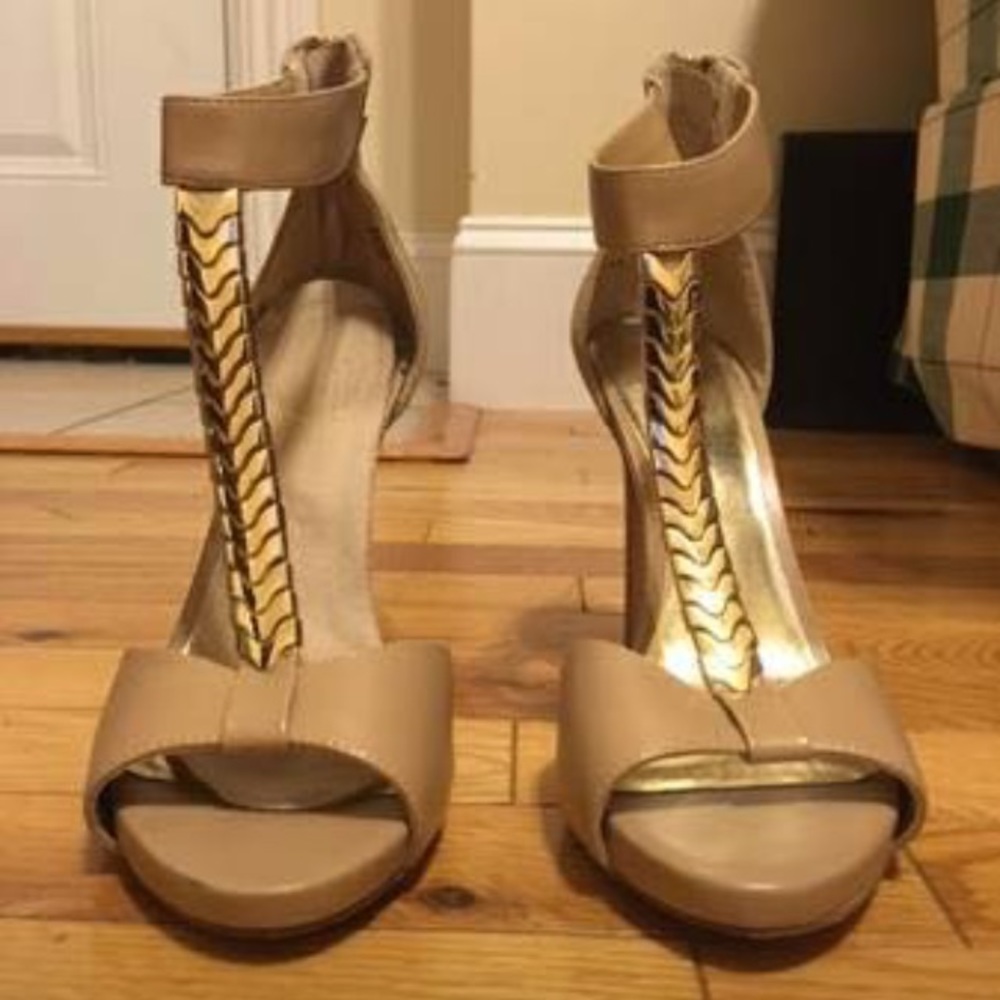Guess Nude Leather Stilettos
